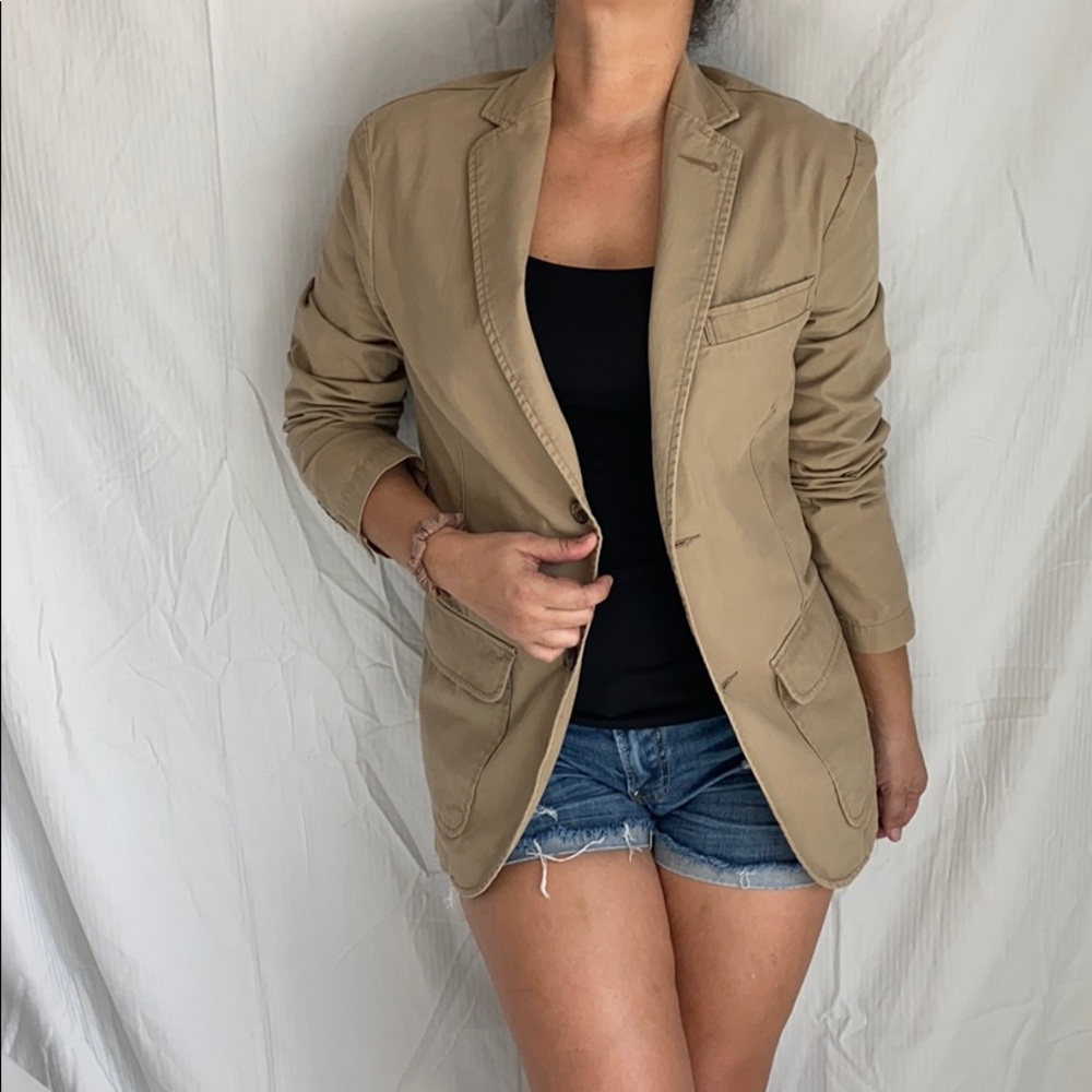 Merona  khaki beige button up blazer